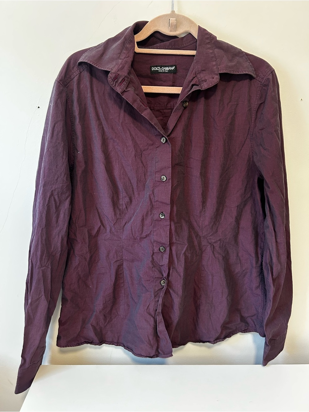Dolce & Gabbana Women's Button-Down Shirt — Plum